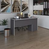 Kenzlife ofis masası miyamoto gri sol 75*160*60 raflı dolap bilgisayar çalışma masası