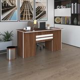 Kenzlife Ofis Masasi Pat Morita Cvz 75*150*80 Kilitli Kapakli Dolap Ciftli Seritli Bilgisayar Calisma Masasi