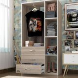 Kenzlife Ökkeş 175*90*40 Crd MB.GDL.21.175.90.40.01 3 Çekmeceli Gardrop