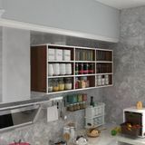 Kenzlife Orela Ceviz 60x150x22 cm Kapaksız Raflı Beyaz Hazır Mutfak Dolabı