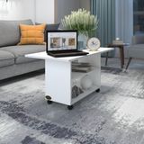 Kenzlife Orta Salon Sehpası Atina Byz 075X070x50 Tekerlekli Yemek Masası