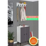 Kenzlife Portmanto Ayakkabılık Ve Askılık Kalçın5 Gribyz 83*060*32 Onbeş Çift Ayakkabı Kapasitesi