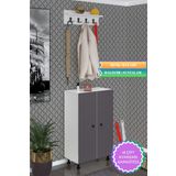 Kenzlife Portmanto Ayakkabılık Ve Askılık Kalçın6 Gribyz 98*060*32 Onsekiz Çift Ayakkabı Kapasitesi