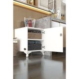 Kenzlife Rana39 Mat Beyaz 47x39x39 CM Kilitli Banyo Dolabı