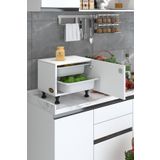 Kenzlife Sepetli Kilitli Mutfak Dolabı Ruberukilit Byz 038x45x30 Banyo Çamaşır Beyaz 2 Li Sepet