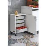 Kenzlife Sepetli Kilitli Mutfak Dolabı Ruberukilit Byz 062x45x30 Banyo Çamaşır Beyaz 4 Lü Sepet