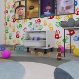 Kenzlife Sepetli Mutfak Dolabi Ruberu Byz 038X45x30 Banyo Oyuncak Camasir Beyaz 2 Li Sepet
