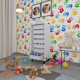 Kenzlife Sepetli Mutfak Dolabi Ruberu Byz 098X45x30 Banyo Oyuncak Camasir Beyaz 7 Li Sepet