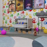 Kenzlife Sepetli Mutfak Dolabi Ruberu Crd 038X45x30 Banyo Oyuncak Camasir Beyaz 2 Li Sepet