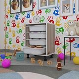 Kenzlife Sepetli Mutfak Dolabi Ruberu Crd 062X45x30 Banyo Oyuncak Camasir Beyaz 4 Lu Sepet