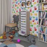 Kenzlife Sepetli Mutfak Dolabi Ruberu Crd 122X45x30 Banyo Oyuncak Camasir Beyaz 9 Lu Sepet