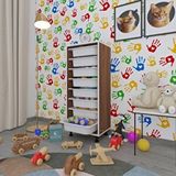 Kenzlife Sepetli Mutfak Dolabi Ruberu Cvz 110X45x30 Banyo Oyuncak Camasir Beyaz 8 Li Sepet
