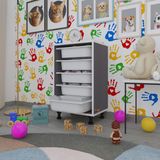 Kenzlife Sepetli Mutfak Dolabi Ruberu Gri 074X45x30 Banyo Oyuncak Camasir Beyaz 5 Li Sepet