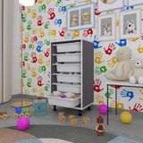 Kenzlife Sepetli Mutfak Dolabi Ruberu Gri 086X45x30 Banyo Oyuncak Camasir Beyaz 6 Li Sepet