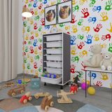 Kenzlife Sepetli Mutfak Dolabi Ruberu Gri 098X45x30 Banyo Oyuncak Camasir Beyaz 7 Li Sepet