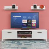 Kenzlife televizyon sehpası berlin 120 byz tv ünitesi raflı - Beyaz