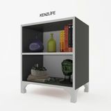 Kenzlife Tuğçe Gri 48x60x20 cm Kitaplık