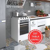 Kenzlux Kenzlife Modern Tasarımlı Ankastre Modülü Kabini 60 cm Suntalam Fırın Ocak Dolabı