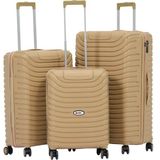 Keo-Plus Gold 3 Lü Set Silikon Kırılmaz Pp Valiz - Çok Renkli