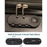 Keo-Plus Hafif & Güvenli 3 Haneli Valiz Şifresi 2 Adet Büyük Boy ABS Malzeme ile Çok Renkli Güvenlik
