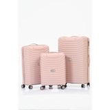 Keo-Plus Pudra 3 Lü Set Silikon Kırılmaz Pp Valiz - Çok Renkli