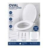 KEPEZ Oval Standart Klozet Kapağı Plastik Montaj Vidalı Universal Klozet Kapağı Sağlam Plastik