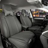 Kepmorpho Peugeot 206 Lüx Full Deri Oto Koltuk Kılıfı Ön Arka Takım (Giydirme Tip) Füme