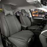 Kepmorpho Renault Clio 4 Lüx Full Deri Oto Koltuk Kılıfı Ön Arka Takım (Giydirme Tip) Füme