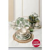 Keramika 22726-27-28 Forest Yeşil 24 Parça 6 Kişilik Yemek Takımı