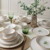 Keramika 22901-02-03 24 Parça 6 Kişilik Bronze Palmiye Yemek Takımı