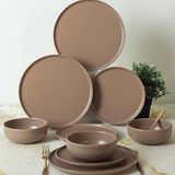 Keramika 5000204662 Nordic Mat Toprak Taupe 18 Parça 6 Kişilik Yemek Takımı