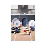 Keramika 6 Kişilik 15 Parça Blue Magic Kaktüs Desenli Kahvaltı Takımı