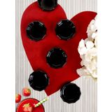 Keramika 6 Parça 8 cm Mini Çark Siyah Sosluk
