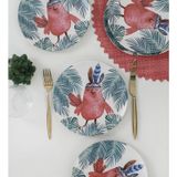 Keramika Baykuş 20 cm 6 Adet Pasta Tabağı Seti