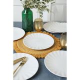 Keramika Beyaz Sirius Pasta Tabağı 22 cm 6 Adet 004