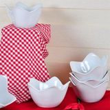 Keramika Beyaz Zambak 12 cm 6 Adet Çerezlik Sosluk