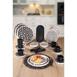 Keramika Black And White Love 6 Kişilik 31 Parça Kahvaltı Takımı