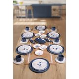 Keramika Blue Magic Yaprak Desenli 6 Kişilik 34 Parça Kahvaltı Takımı