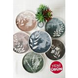 Keramika Deep Flowers Nordıc Pasta Tabağı 22 Cm 6 Adet 22813-17