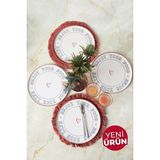 Keramika Enjoy Your Food Nordic Servis Tabağı 28 cm 4 Adet 22973 - Renkli
