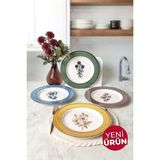Keramika Floral Essence Servis Tabağı 28 cm 4 Adet 22889-91-92 - Renkli