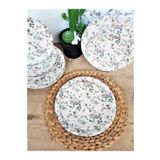 Keramika Flowers Mat Beyaz 12 Parça 6 Kişilik Kahvaltı Takımı