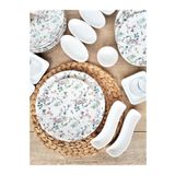 Keramika Flowers Mat Beyaz 33 Parça 6 Kişilik Kahvaltı Takımı