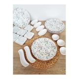 Keramika Flowers Mat Beyaz Kahvaltı Takımı 27 Parça 6 Kişilik
