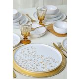 Keramika Gold Desenli 6 Kişilik 24 Parça Yemek Takımı