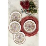 Keramika Keramika Serene Flower Nordıc Pasta Tabağı 22 Cm 4 Adet 22983