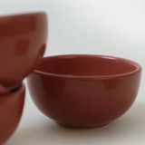 Keramika Kızıl Kahve Bulut Mini Çerezlik / Sosluk 8 cm 6 Adet 607 - Kahverengi