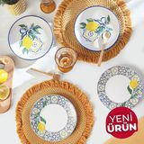 Keramika Lemon Bliss Ege Pasta Tabağı 20 cm 4 Parça 22089-92 - Çok Renkli