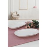 Keramika Mat Beyaz 2 Adet 19 cm Hitit Kayık Tabak