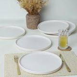 Keramika Mat Beyaz Stackable Servis Tabağı